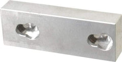 Kurt - 3.969" Wide x 1-3/8" High x 0.73" ThickFlat/No Step Vise Jaw - Aluminum, Fixed Jaw, Compatible with 4" Vises - Apex Tool & Supply