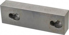 Kurt - 5.969" Wide x 1.88" High x 1-1/8" ThickFlat/No Step Vise Jaw - Semi-Hard, Steel, Fixed Jaw, Compatible with 6" Vises - Apex Tool & Supply