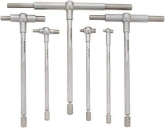 SPI - 6 Piece, 5/16 to 6 Inch, Hardened Tool Steel, Satin Chrome Finish, Telescoping Gage Set - Includes Vinyl Pouch - Apex Tool & Supply