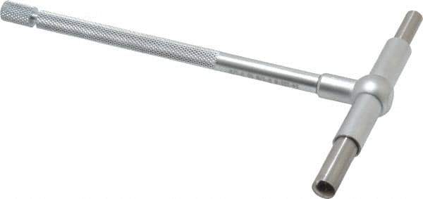 SPI - 2-1/8 to 3-1/2 Inch, 5-7/8 Inch Overall Length, Telescoping Gage - 5 Inch Long Handle, Hardened Tool Steel, Satin Chrome Finish - Apex Tool & Supply