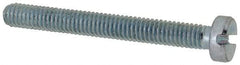 Value Collection - M4x0.70, 35mm Length Under Head Slotted Drive Machine Screw - Cheese Head, Grade 4.8 Steel, Zinc-Plated Finish, Without Washer - Apex Tool & Supply