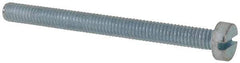 Value Collection - M4x0.70, 45mm Length Under Head Slotted Drive Machine Screw - Cheese Head, Grade 4.8 Steel, Zinc-Plated Finish, Without Washer - Apex Tool & Supply