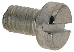 Value Collection - M5x0.80, 8mm Length Under Head Slotted Drive Machine Screw - Cheese Head, Grade 4.8 Steel, Zinc-Plated Finish, Without Washer - Apex Tool & Supply