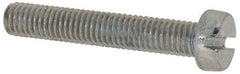 Value Collection - M5x0.80, 30mm Length Under Head Slotted Drive Machine Screw - Cheese Head, Grade 4.8 Steel, Zinc-Plated Finish, Without Washer - Apex Tool & Supply