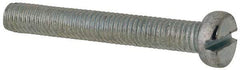 Value Collection - M5x0.80, 35mm Length Under Head Slotted Drive Machine Screw - Cheese Head, Grade 4.8 Steel, Zinc-Plated Finish, Without Washer - Apex Tool & Supply