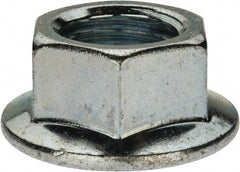 Value Collection - 7/8-9, 1.682" Flange Diam, Serrated Flange Nut - Grade Grade 2 Steel, Zinc-Plated Finish, 1.513" Flange Height - Apex Tool & Supply