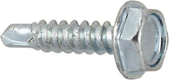 Value Collection - #6, Hex Washer Head, Hex Drive, 5/8" Length Under Head, #2 Point, Self Drilling Screw - Grade 1016-1024 Steel, Zinc-Plated Finish - Apex Tool & Supply