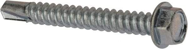 Value Collection - #12, Hex Washer Head, Hex Drive, 1-3/4" Length Under Head, #3 Point, Self Drilling Screw - Grade 1016-1024 Steel, Zinc-Plated Finish - Apex Tool & Supply