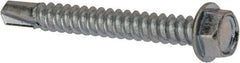 Value Collection - #12, Hex Washer Head, Hex Drive, 1-3/4" Length Under Head, #3 Point, Self Drilling Screw - Grade 1016-1024 Steel, Zinc-Plated Finish - Apex Tool & Supply