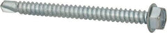 Value Collection - #12, Hex Washer Head, Hex Drive, 2-1/2" Length Under Head, #3 Point, Self Drilling Screw - Grade 1016-1024 Steel, Zinc-Plated Finish - Apex Tool & Supply