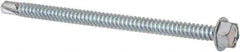 Value Collection - 1/4", Hex Washer Head, Hex Drive, 4" Length Under Head, #3 Point, Self Drilling Screw - Grade 1016-1024 Steel, Zinc-Plated Finish - Apex Tool & Supply