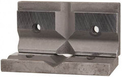 Cardinal Tool - 4" Wide x 1.5mm High, V-Groove Vise Jaw - Hard, Steel, Fixed Jaw, Compatible with 4" Vises - Apex Tool & Supply