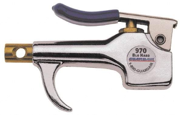 Guardair - 120 Max psi Venturi Nozzle Thumb Lever Blow Gun - 1/4 NPT, Aluminum - Apex Tool & Supply