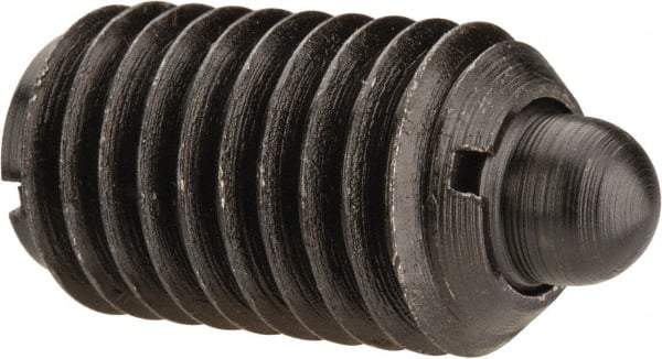 Gibraltar - 5/8-11, 1-1/16" Thread Length, 0.215" Plunger Projection, Steel Threaded Spring Plunger - 0.31" Max Plunger Diam, 1.062" Plunger Length, 7 Lb Init End Force, 50 Lb Final End Force - Apex Tool & Supply