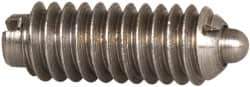 Gibraltar - 8-32, 7/16" Thread Length, 0.052" Plunger Projection, Stainless Steel Threaded Spring Plunger - 0.07" Max Plunger Diam, 0.437" Plunger Length, 0.5 Lb Init End Force, 1.5 Lb Final End Force - Apex Tool & Supply