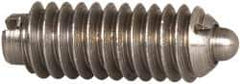 Gibraltar - 8-32, 7/16" Thread Length, 0.052" Plunger Projection, Stainless Steel Threaded Spring Plunger - 0.07" Max Plunger Diam, 0.437" Plunger Length, 0.5 Lb Init End Force, 1.5 Lb Final End Force - Apex Tool & Supply