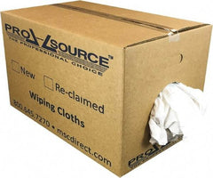 PRO-SOURCE - Wide Virgin Cotton Rags - White, Fleece and Sweatshirt, Low Lint, 25 Lbs. at 3 to 4 per Pound, Box - Apex Tool & Supply