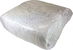 PRO-SOURCE - Reclaimed Cotton T-Shirt Rags - White, Low Lint, 50 Lbs. at 4 to 5 per Pound, Bale - Apex Tool & Supply