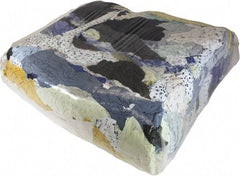 PRO-SOURCE - Reclaimed Poly/Cotton Rags - Assorted Colors, Low Lint, 50 Lbs. at 4 to 5 per Pound, Bale - Apex Tool & Supply