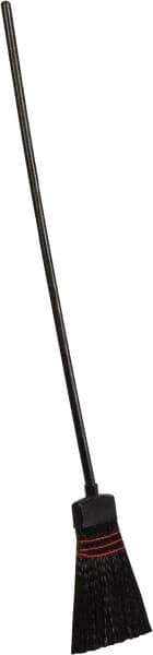 PRO-SOURCE - 56" OAL Polypropylene Bristle Corn Broom - Plastic-Coated Metal Handle - Apex Tool & Supply