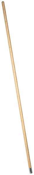 PRO-SOURCE - 60" Wood Female Thread Mop Handle - 1-1/8" Handle Diam, Metal Connector, Use with Wet Mops - Apex Tool & Supply