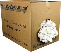 PRO-SOURCE - Virgin Cotton Rags - White, T-Shirt, Lint Free, Box - Apex Tool & Supply