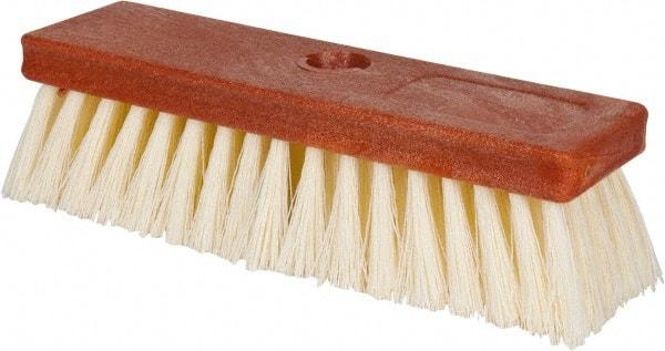PRO-SOURCE - 1-1/2" Bristle Length, Polypropylene Utility Scrub Brush - 10" OAL, Wood Block - Apex Tool & Supply