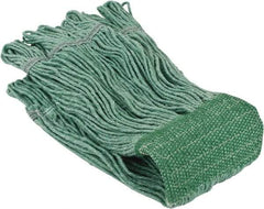 PRO-SOURCE - 5" Green Head Band, Small Blended Fiber Loop End Mop Head - 4 Ply, Clamp Jaw Connection, Use for General Purpose - Apex Tool & Supply