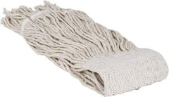 PRO-SOURCE - 5" White Head Band, Medium Cotton Cut End Mop Head - 4 Ply, Clamp Jaw Connection, Use for General Purpose - Apex Tool & Supply