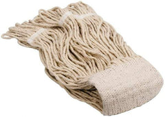PRO-SOURCE - 5" White Head Band, Small Cotton Loop End Mop Head - 4 Ply, Clamp Jaw Connection, Use for General Purpose - Apex Tool & Supply
