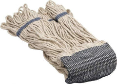 PRO-SOURCE - 5" White Head Band, Large Cotton Loop End Mop Head - 4 Ply, Clamp Jaw Connection, Use for General Purpose - Apex Tool & Supply