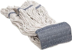 PRO-SOURCE - 5" White Head Band, Small Blended Fiber Loop End Mop Head - 4 Ply, Clamp Jaw Connection, Use for General Purpose - Apex Tool & Supply