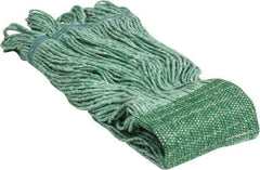 PRO-SOURCE - 5" Green Head Band, Large Blended Fiber Loop End Mop Head - 4 Ply, Side Loading Connection, Use for General Purpose - Apex Tool & Supply