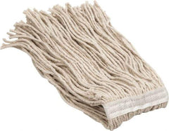 PRO-SOURCE - 5" Red Head Band, Medium Cotton Cut End Mop Head - 4 Ply, Clamp Jaw & Side Loading Connection, Use for Heavy Duty Floor Cleaning - Apex Tool & Supply