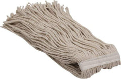 PRO-SOURCE - 5" Red Head Band, X-Large Cotton Cut End Mop Head - 4 Ply, Clamp Jaw & Side Loading Connection, Use for Heavy Duty Floor Cleaning - Apex Tool & Supply