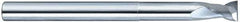 SGS - 3/4", 1" LOC, 3/4" Shank Diam, 6" OAL, 2 Flute, Solid Carbide Square End Mill - Single End, Uncoated, Spiral Flute, 35° Helix, Centercutting, Right Hand Cut, Right Hand Flute, Series 47E - Apex Tool & Supply