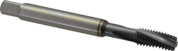 Guhring - 3/8-16 UNC 4 Flute 2BX Modified Bottoming Spiral Flute Tap - Powdered Metal, TiCN Finish, 100mm OAL, Right Hand Flute, Right Hand Thread, Series 2912 - Apex Tool & Supply