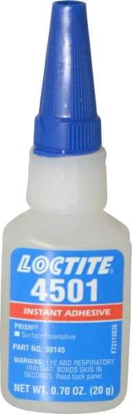 Loctite - 0.70 oz Bottle Clear Instant Adhesive - Series 4501 - Apex Tool & Supply