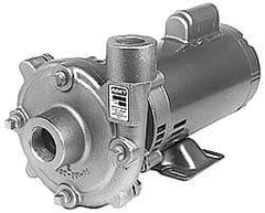 American Machine & Tool - 115/230 Volt, 1 Phase, 1/2 HP, Cast Iron Straight Pump - 1-1/4 Inch Inlet, 1 Inch Outlet, 86 Max Head psi, Bronze Impeller - Apex Tool & Supply