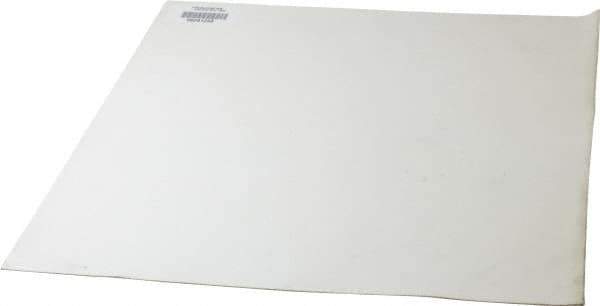 Made in USA - 12" Long, 12" Wide, Silicone Rubber Foam Sheet - 50 to 60 Durometer, White, -20 to 500°F, 640 psi Tensile Strength, Adhesive Backing, Stock Length - Apex Tool & Supply