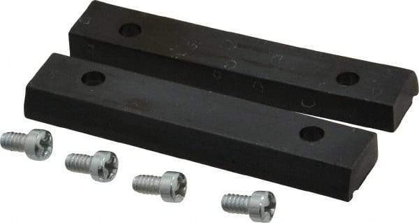 Panavise - 2-1/2" Wide x 1/2" High x 1/4" Thick, V-Groove Vise Jaw - Nylon, Fixed Jaw - Apex Tool & Supply