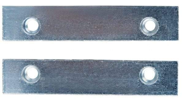 Panavise - 2-1/2" Wide x 1/2" High x 1/4" Thick, Flat/No Step Vise Jaw - Steel, Fixed Jaw - Apex Tool & Supply