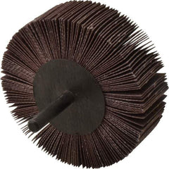 3M - 3" Diam x 1" Face Width, Extra Fine Aluminum Oxide Coated Mounted Flap Wheel - 1/4" Shank Mount, 320 Grit, XE Weighted Cloth Backing, 18,000 Max RPM - Apex Tool & Supply