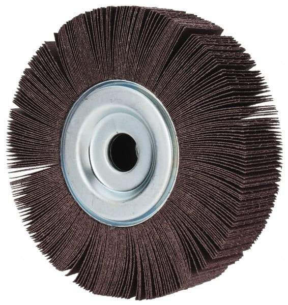 3M - 8" Diam, 80 Grit Aluminum Oxide Unmounted Flap Wheel - 1" Hole, 2" Wide, Coated, Medium Grade, 3900 Max RPM , XE Weighted, Cloth Backing - Apex Tool & Supply