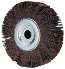 3M - 8" Diam, 80 Grit Aluminum Oxide Unmounted Flap Wheel - 1" Hole, 2" Wide, Coated, Medium Grade, 3900 Max RPM , XE Weighted, Cloth Backing - Apex Tool & Supply