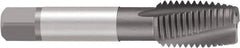 Emuge - 5/8-18 UNF 3 Flute 3BX Plug Spiral Flute Tap - Cobalt, Nitride Finish, 3-13/16" OAL, Left Hand Flute, Right Hand Thread - Apex Tool & Supply