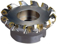 Seco - 75mm Cut Diam, 22mm Arbor Hole, 6mm Max Depth of Cut, 45° Indexable Chamfer & Angle Face Mill - 5 Inserts, SE.X 1204 Insert, Right Hand Cut, 5 Flutes, Through Coolant, Series R220.53 - Apex Tool & Supply