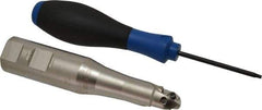 Seco - 3/4" Cut Diam, 0.66" Max Depth of Cut, 1" Shank Diam, 5.04" OAL, Indexable Ball Nose End Mill - Straight Shank, R218.20 Toolholder, 218.20-0.375.R Insert - Apex Tool & Supply