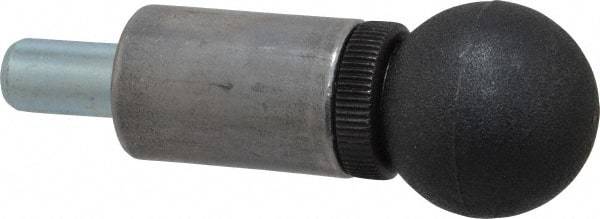 Gibraltar - 1/2" Pin Diam, 0.56" Usable Length, Ball Knob Handle Quick Release Pin - 3-5/8" OAL, Plastic Handle - Apex Tool & Supply
