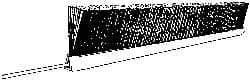 PRO-SOURCE - 1/2" Back Strip Brush Width, Stainless Steel Back Strip Brush - 3" Bristle Length, Brass, 36" OAL - Apex Tool & Supply